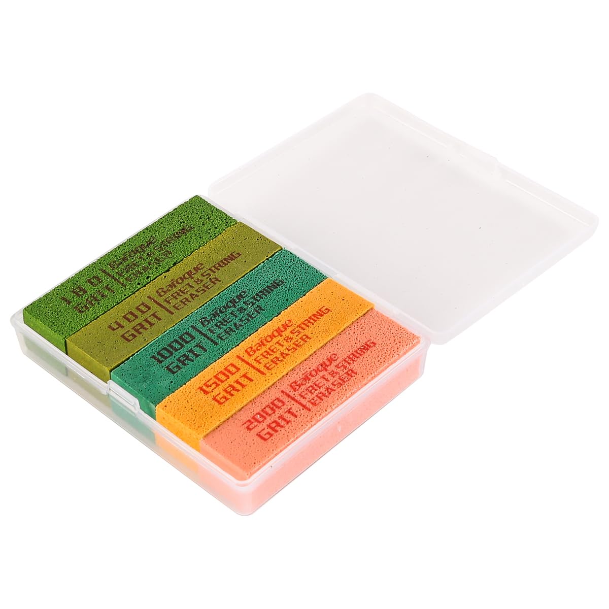 Alnicov Fret Erasers for Guitar Fret Polishing Cleaner Frets Polish Tools Kit Clean Fret Wire/String/Metal (5 Pack 180/400/1000/1500/2000 Grit) - Image 3