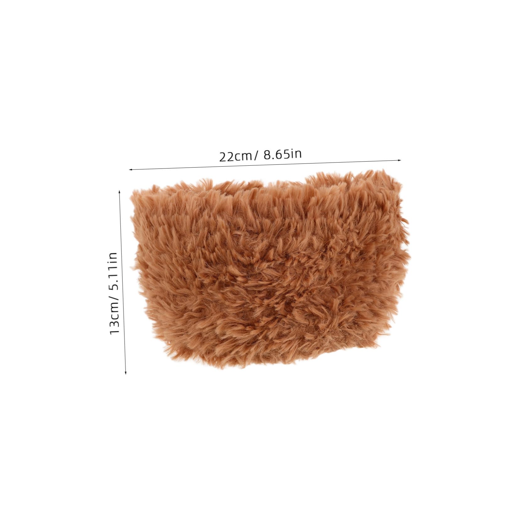 Ipetboom Warm Knit Headband for Women Ear Protectors Fuzzy Ear Muffs Thick Elastic Vintage Style Brown