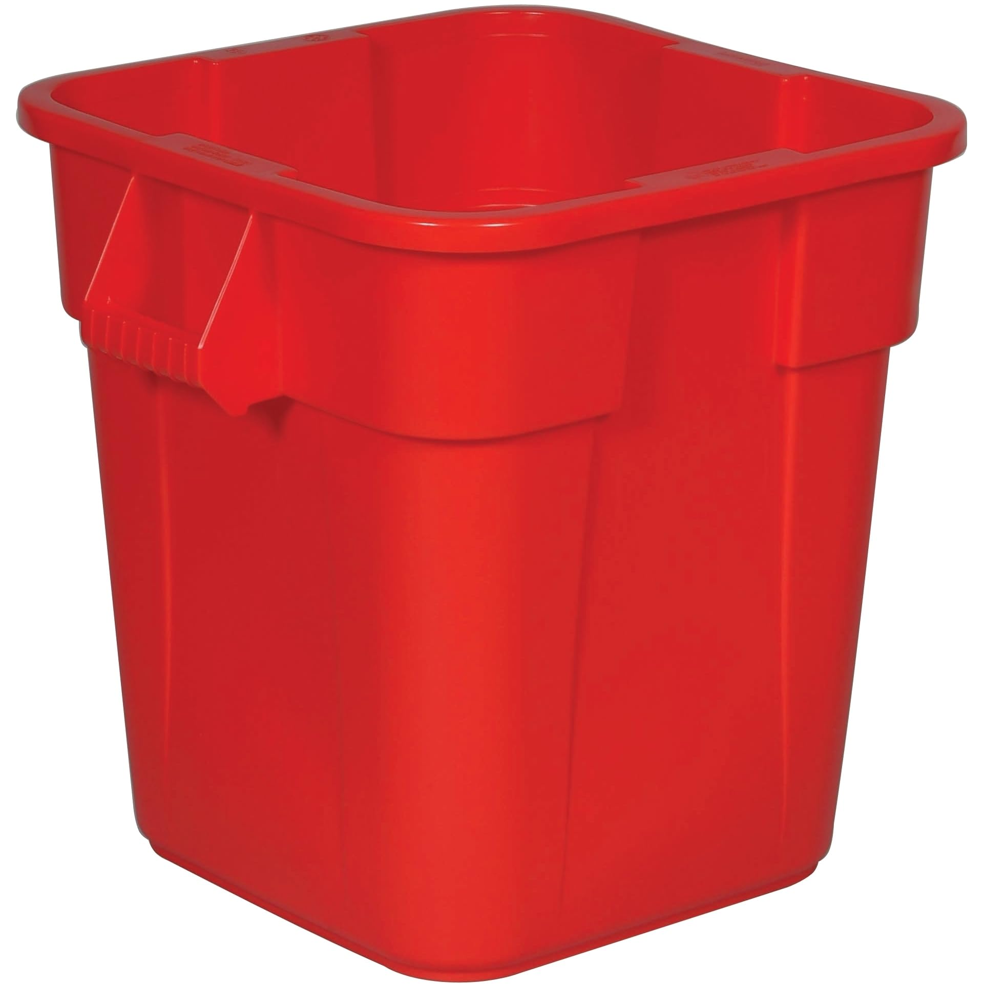 BRUTE Square Bin Storage Container without Lid, 28-Gallon, Red