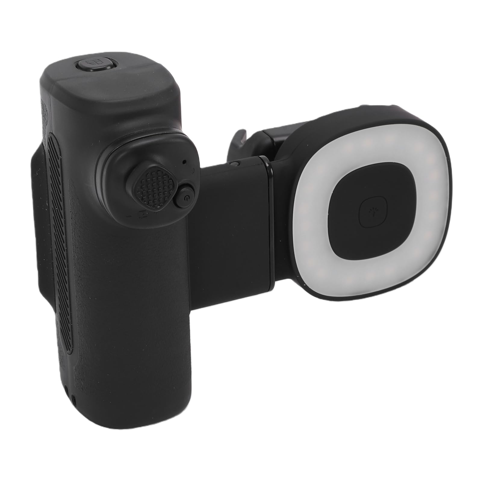 Asixxsix Supporto Smartphone con Luce, Stabilizzatore Rotazione 90 Gradi | Impugnatura per telefono ad asse singolo con lunghezza regolabile, con luce di riempimento per la fotografia all\'aperto,