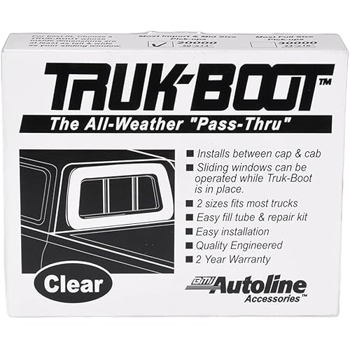 20000 Inflatable Camper to Rear Window Seal Truck Boot Clear PVC Truck Boot 20 x 13 Inch Fills Cab to Camper Gaps Up to 3 Inches