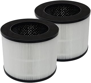 PUREBURG Replacement True HEPA Filter Compatible with MOOKA & KOIOS EPI153 EP1153 EPI-153 EP1-153 Air Purifier,H13 4-Stage Filtration High-efficiency Activated carbon 2-IN-1 Air Clean Dust VOCs,2-Pack