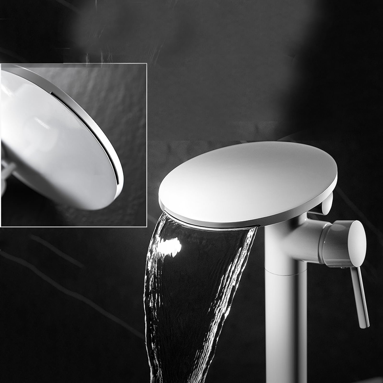 Grifo Mezclador de Bañera Y Ducha Acabado Dorado Cepillado Grifo de Bañera Independiente con Ducha de Mano Cascada Giratoria de 360° con Agua Fría Y Caliente Y Ducha Monomando de Latón