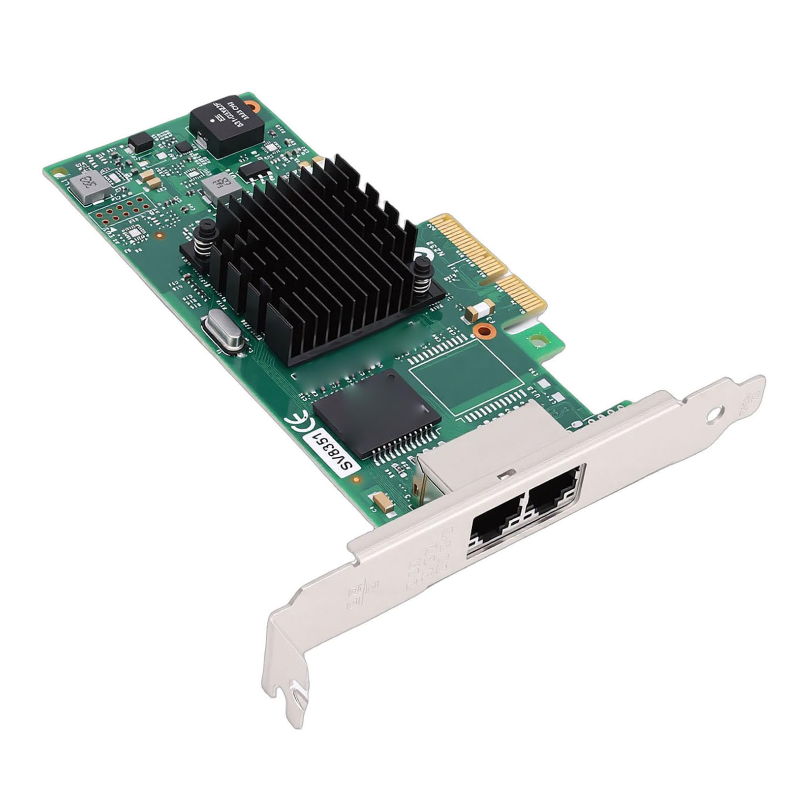 Jiawu Scheda Ethernet NIC Gigabit a 2 Porte Ad Alto Profilo con velocità di 1 Gb, Doppie Porte RJ45 per Reti di PC e Server