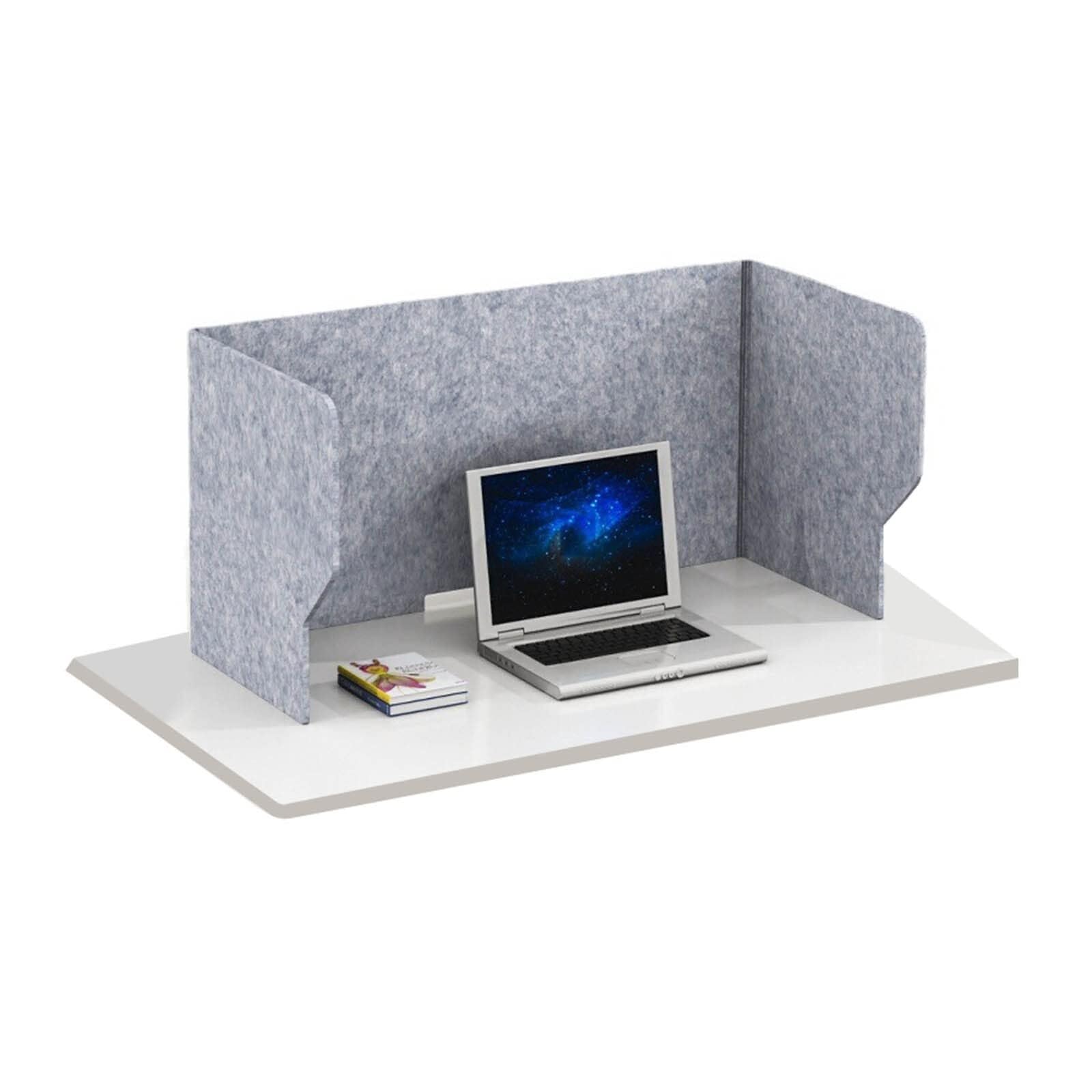 Séparateur de bureau pliable antibruit panneau intimité gris étudiant 80cm