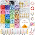 TBC Best Crafts 4000+ Perles d'argile pour la fabrication de bracelets, parfumé en bonbons, DIY Accessoires pour filles