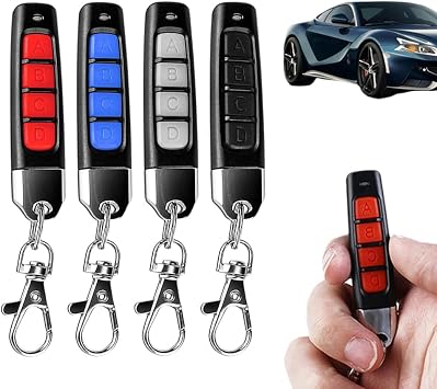 4-in-1 Remote Control Duplicator, 2026 New Universal Copy Remote Control Smart Home, 4 Buttons Cloning Wireless Remote Control Key Fob 433mhz, Copy Duplicator for Cars 4PCS