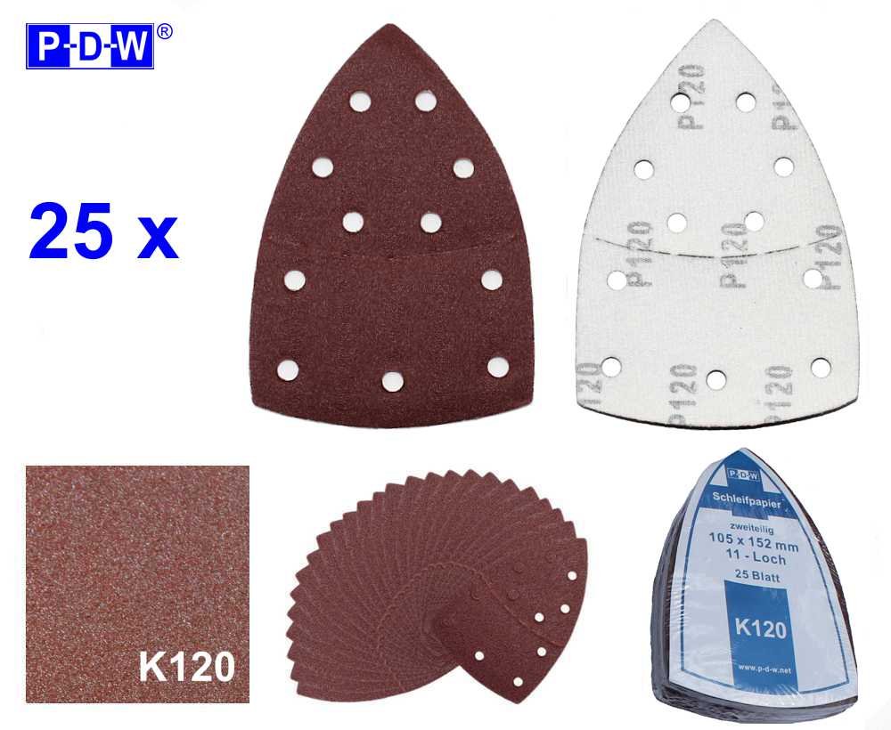 Lot De 120 Feuilles Abrasives Avec Velcro – 12 Grains De 40 à 800 Pour Ponceuses Rectangulaires (80x133 Mm) - 7
