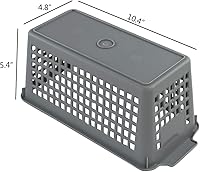 Vista 2 de Cestas de plástico para organizar, color gris, juego de 4