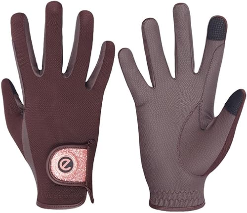 EQUEST GripPro X-LITE Guantes de equitación - Ligeros, transpirables, Material antideslizante - Parte trasera de malla cómoda - Guantes para