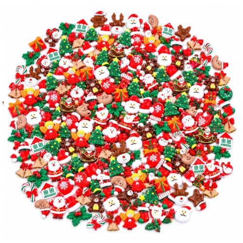 100 Piezas Mini Adornos de Navidad Figuras Pequeñas para Manualidades