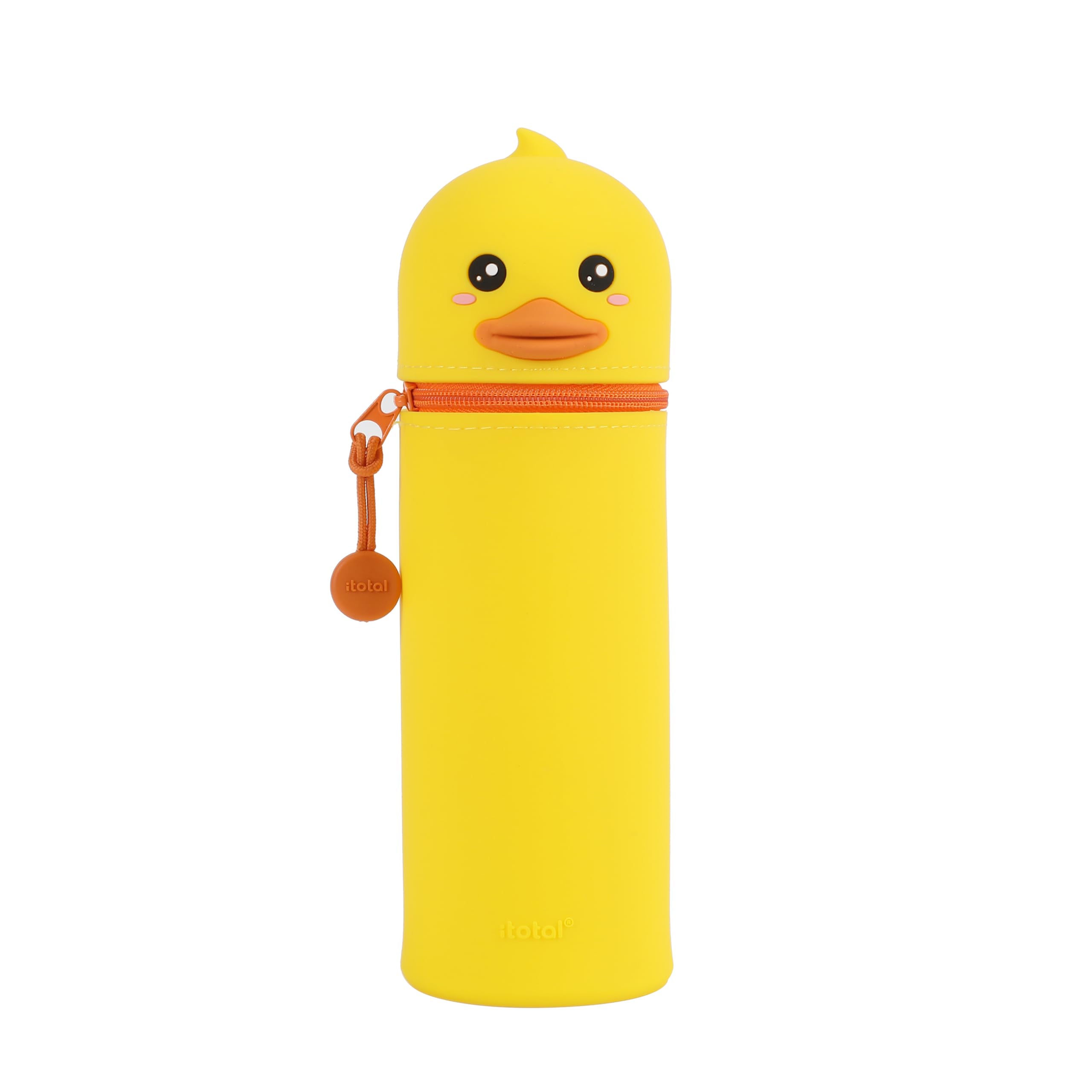 I-TOTAL® - Soft Silicone Pencil Case for School - Extendable with Animal Shaped Shape, Beauty Case (Duck) — image 1
