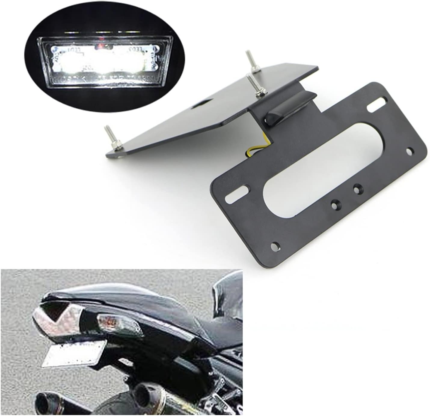 Tail Tidy Fender Eliminator Compatible with Kawasaki ZX14 ZX14R 2006-2022 ZZR1400 2011-2021 Rear License Plate Frame Holder Bracket