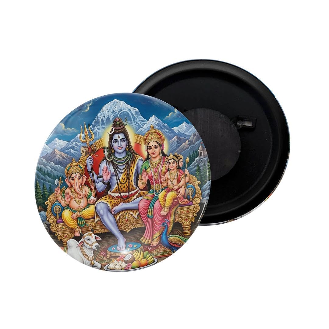 dhcrafts Fridge Magnet Multicolor Shiva Parvati Ganesh Murugan Family Glossy Finish Design Pack of 1-image-19