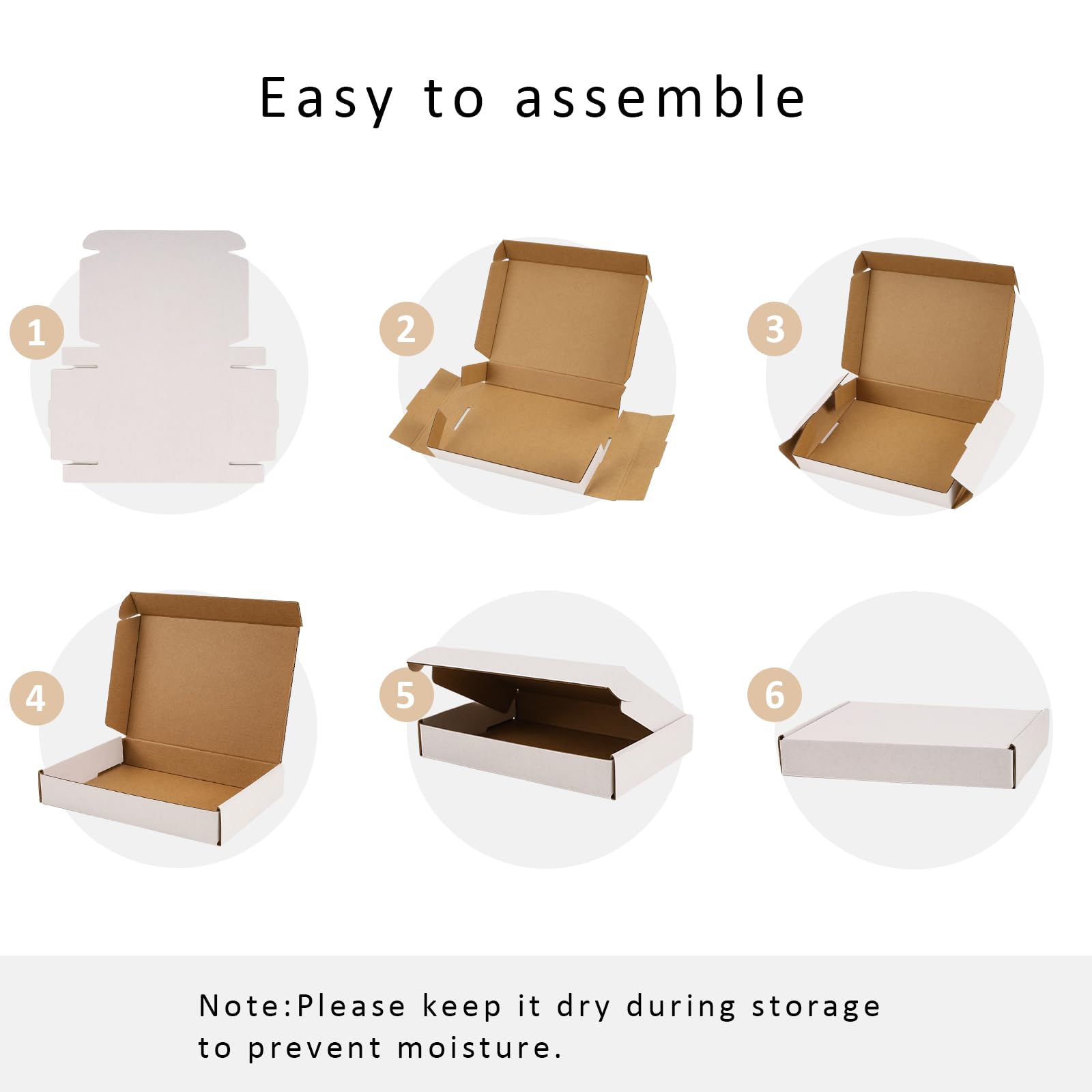 BIOBROWN 9x6x2" 25 Pack Corrugated Cardboard Boxes Small Shipping Box - View #11