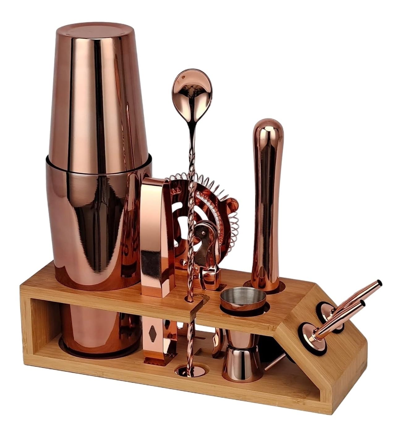 Cocktail Shaker Set Set Di Shaker Boston Da 10 Pezzi Kit Da Barista In Acciaio Inossidabile Con Strumenti Per Barra Di Supporto Per Bar Di Casa Set Shaker Per Cocktail (Color : B, Size : 10pcs)