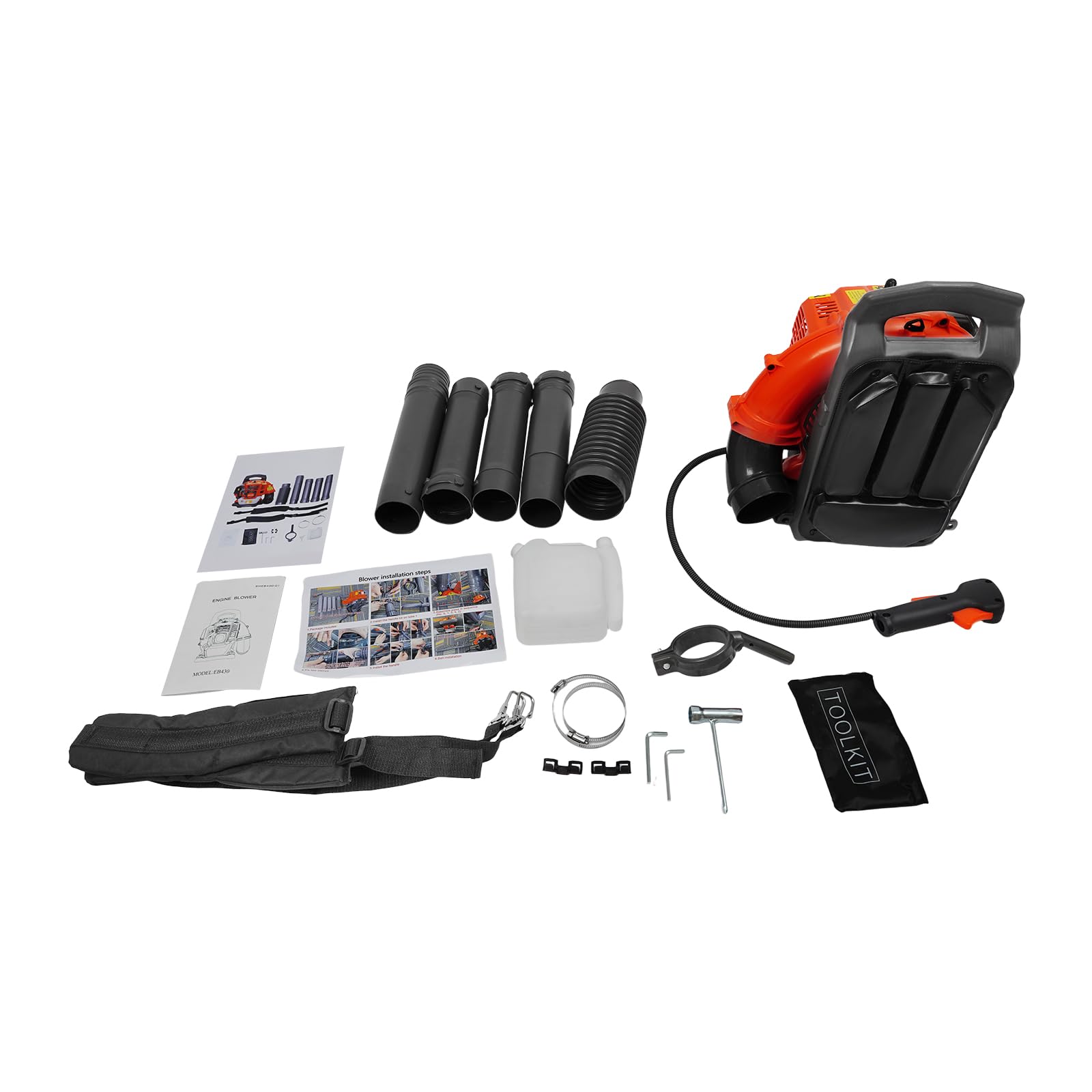 Soffiatore portatile con motore a 2 tempi, 42,7 cc, per grandi | Design a zaino: motore a 2 tempi da 42,7 cc