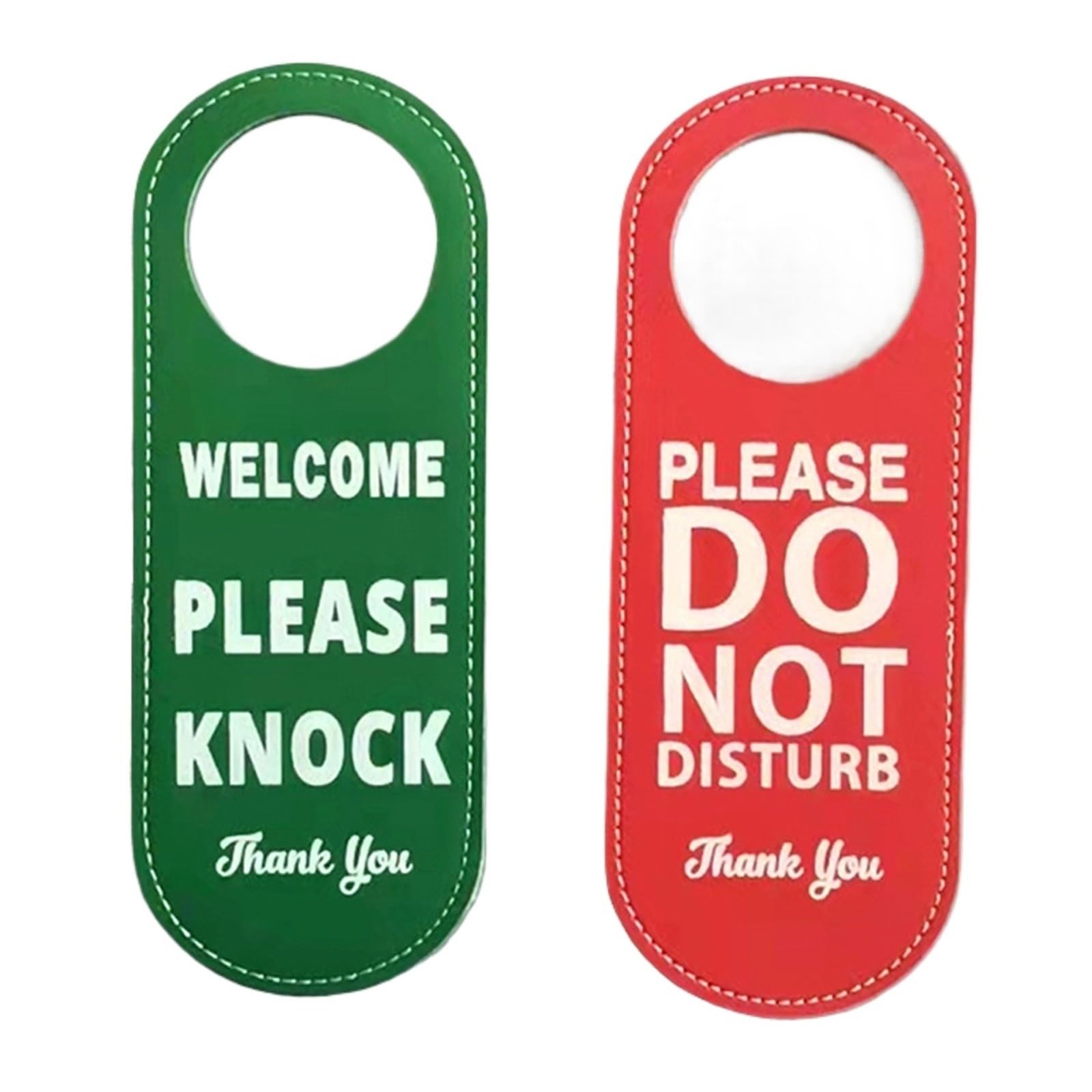ZRHWSPD PVC Door Knob Hangers 1pc Do Not Disturb Door Tags Sign Mall Office Black Green Red Hanging Tag(A4-1PC)