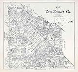 1884 Farm Line Map of Van Zandt County Texas (Material: 28'x30'Canvas)
