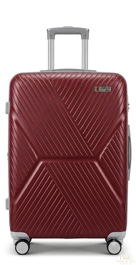 HOR 21 Inch Unbreakable PP Trolley Bag for Travel | Lightweight Hard Body Cabin Luggage with 4 Spinner Wheels & Number Lock | Maroon-image-12