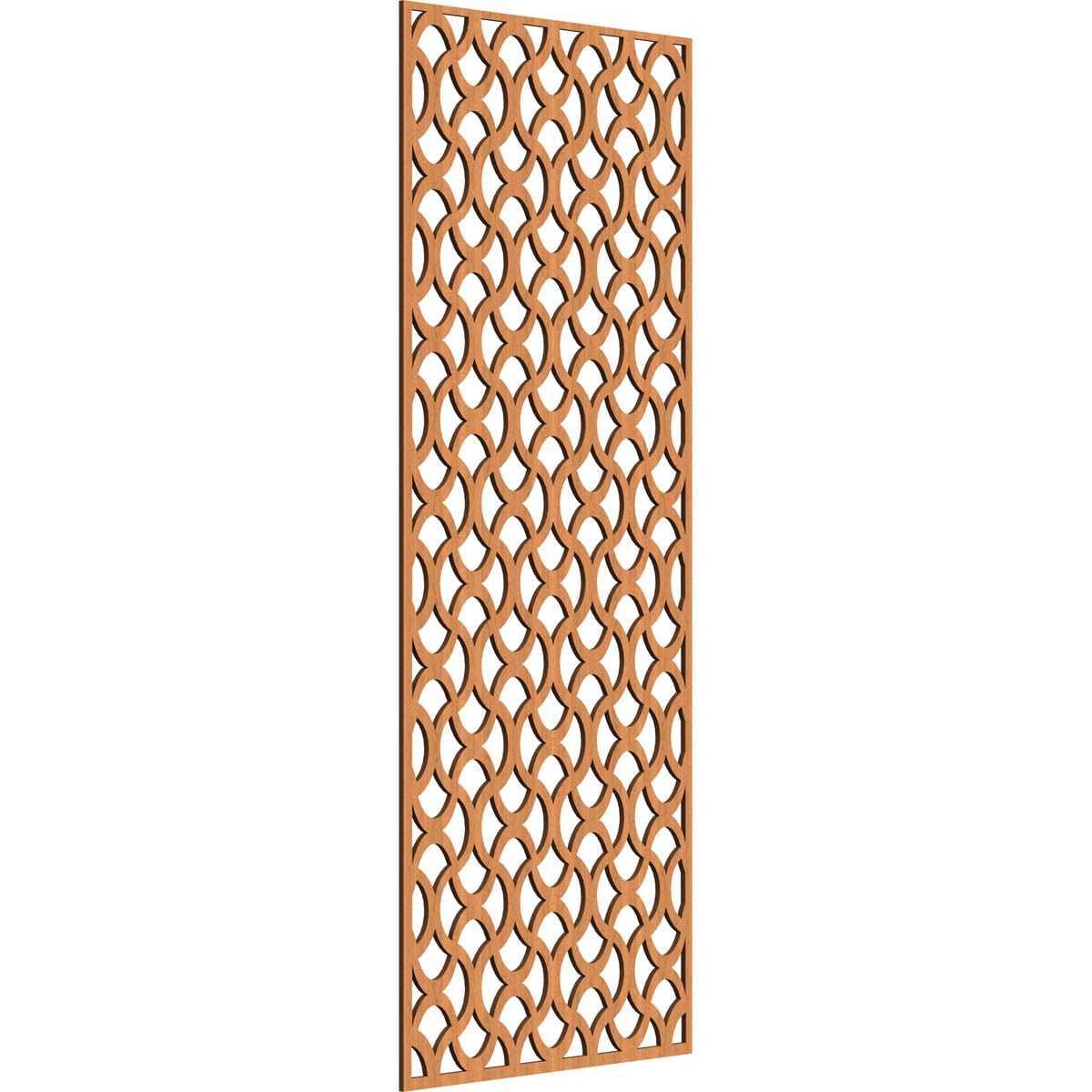 Resort Decorative Pierced Fretwork Wood Wall Panels, 23 3/8"W x 59 3/8"H x 1/4"T, Cherry