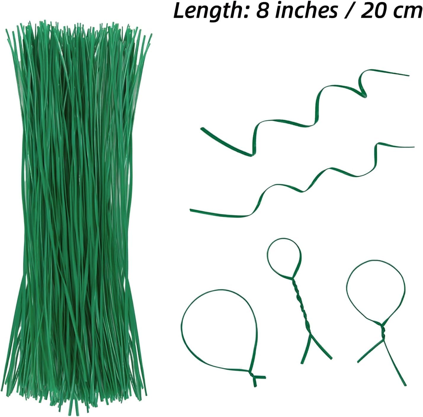Fascette per Piante da Giardino Filo Verde 100 PCS per Rampicanti Fiori Orto