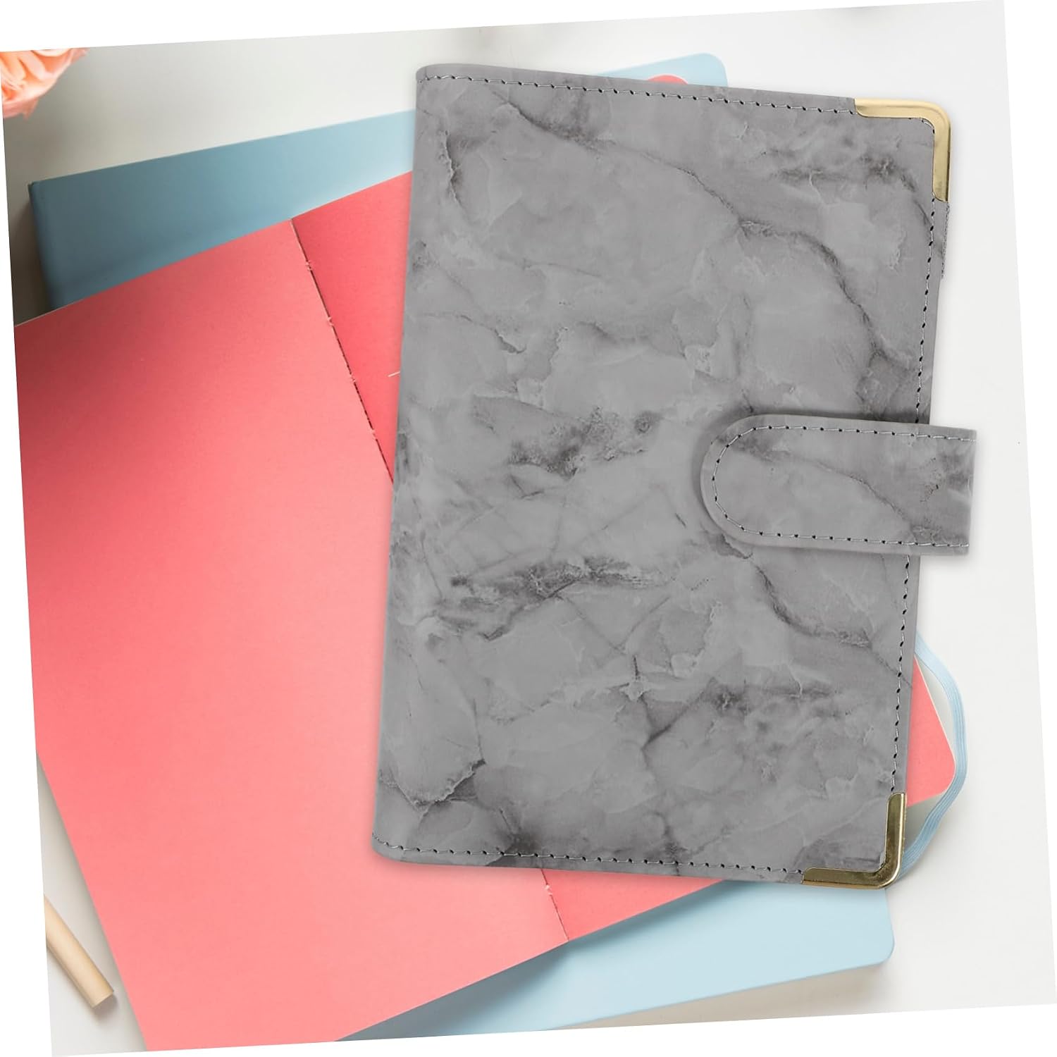 A6 Binder Cover Marble Print PU Refillable Organizer image 4