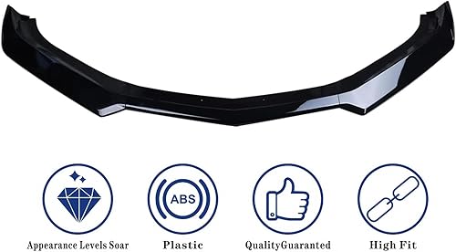 Miniatura 3 de Alerón divisor de parachoques delantero, color negro brillante, 5 piezas, compatible con Camaro SS 2016-2024  LS LT RS 2019-2024