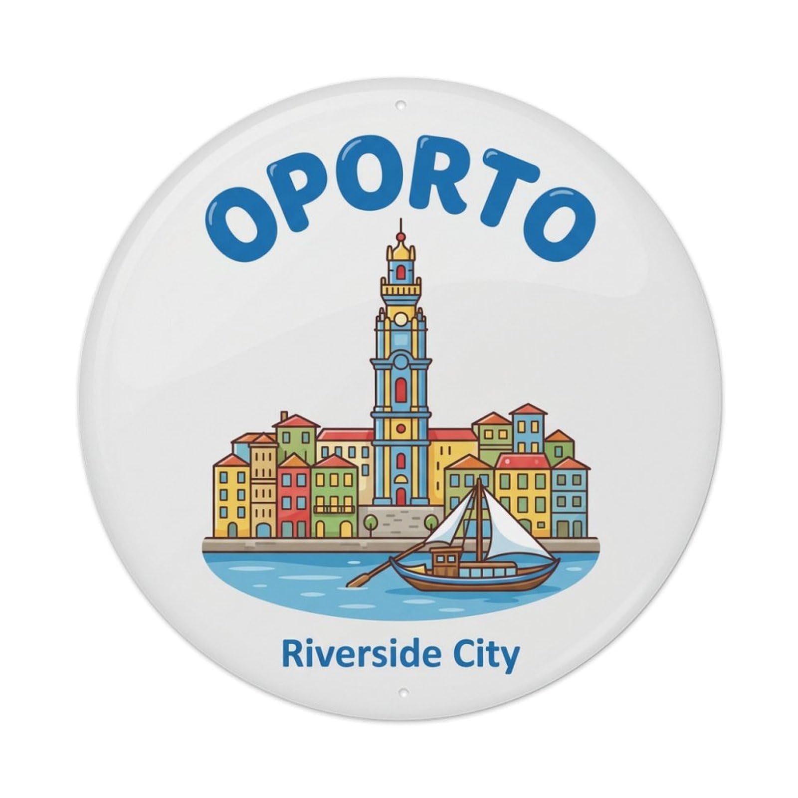 Vintage Travel Oporto Portugal Isolation Metal Tin Sign