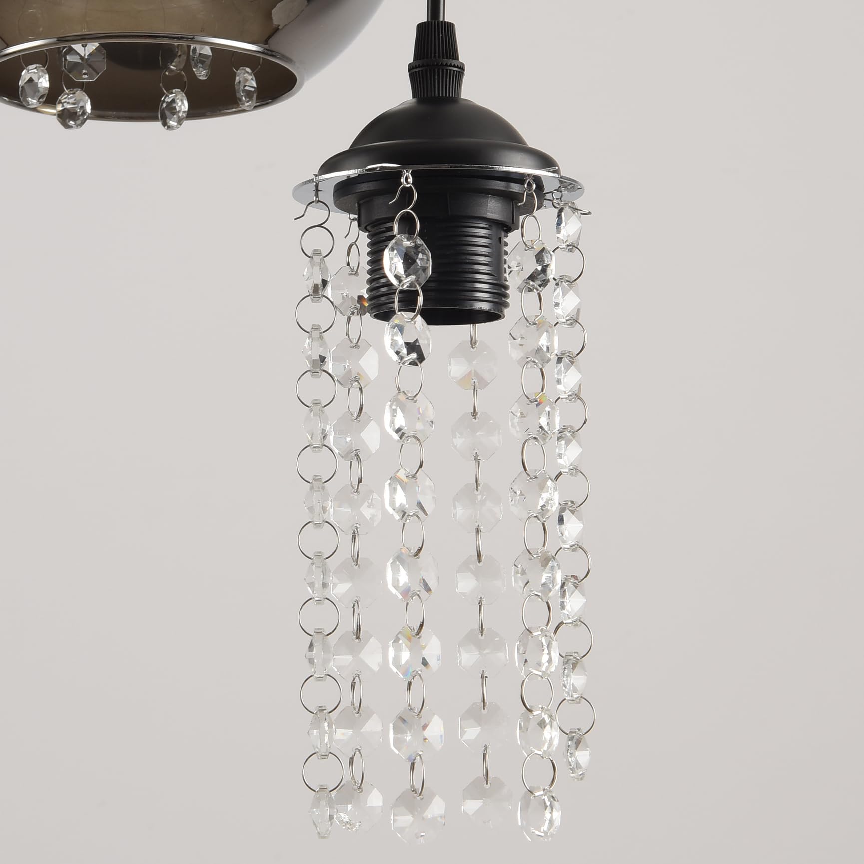 Pendelleuchte Esstisch 3 Flammig Rauchgrau Glas Hängelampe | Höhenverstellbar Esszimmer Lampe Hängend Vintage Esstischlampe Hängend Schwarz E27 für Küchen Esszimmer Wohnzimmer