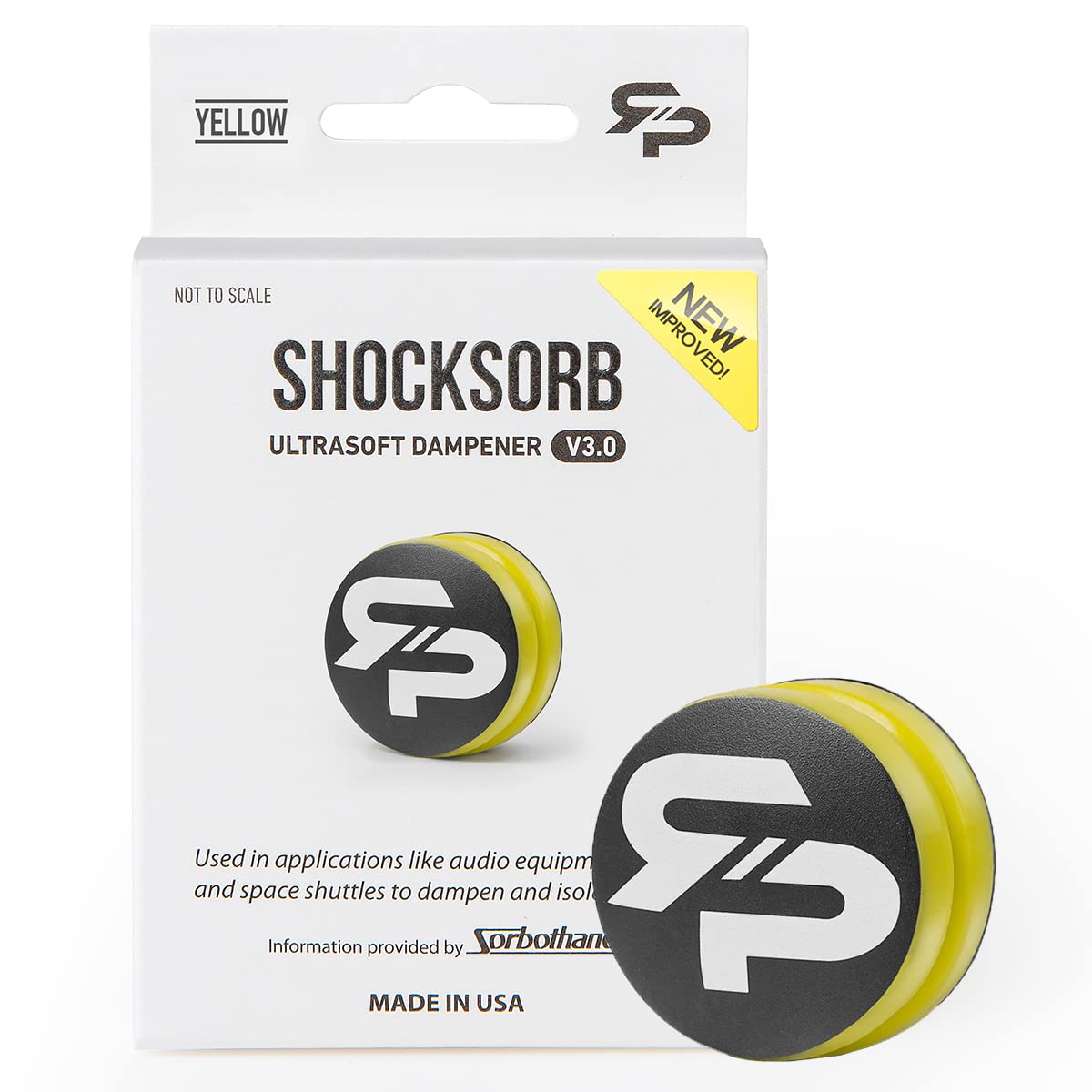 RTP ShockSorb Ultrasoft V3 The Only Dampener Made for Pain Relief (Yellow)