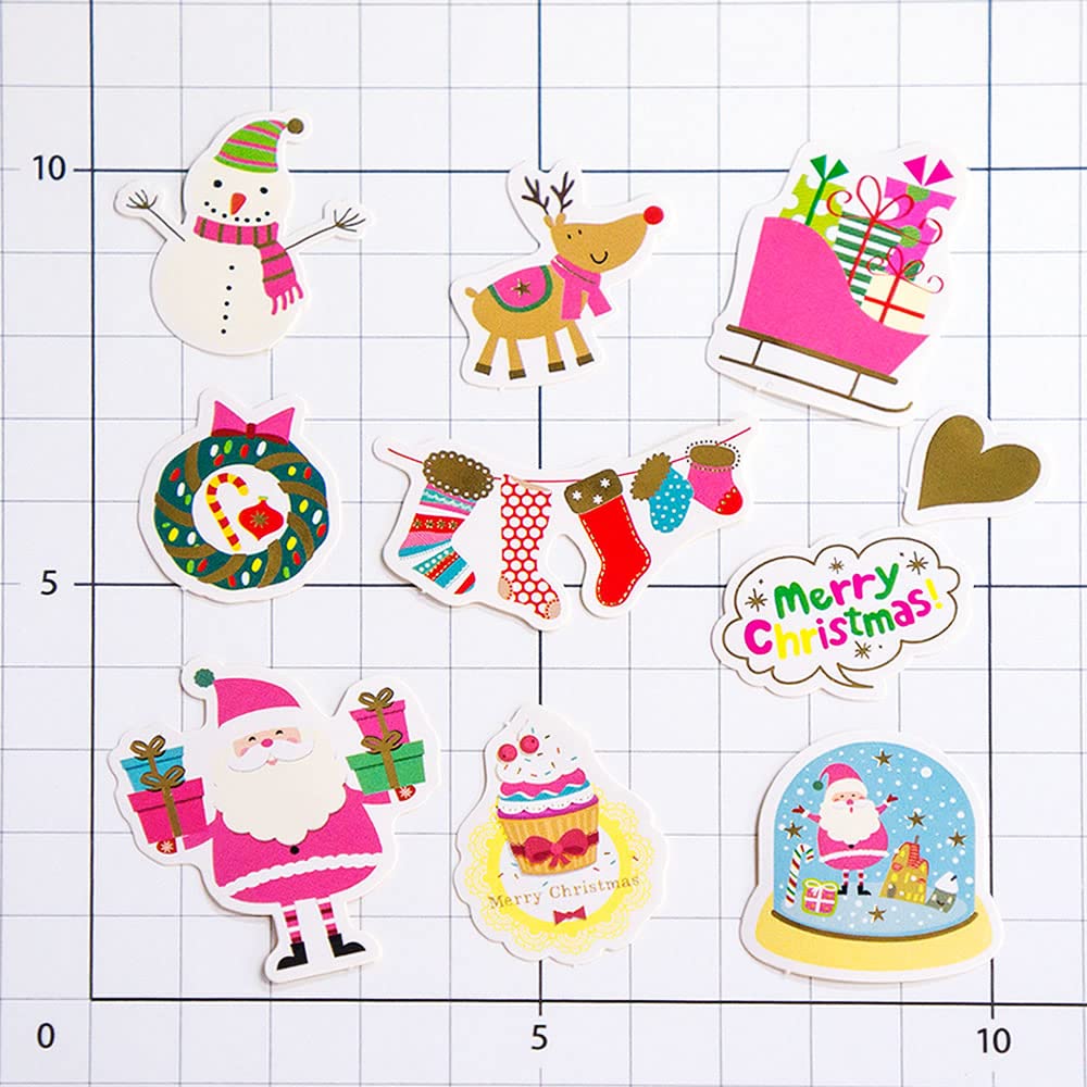 Amazon.co.jp: クリスマス フレークシール 40枚（10デザイン×各4