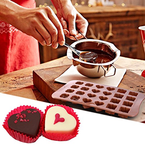Joersh Chocolate Molds Candy Molds Silicone Fancy Shapes For Fat Bombs, Caramels, Jello, Gummy, Truffles, Ice Cubes - Pack Of 5 Make 93 Chocolates In One Go #TOP7