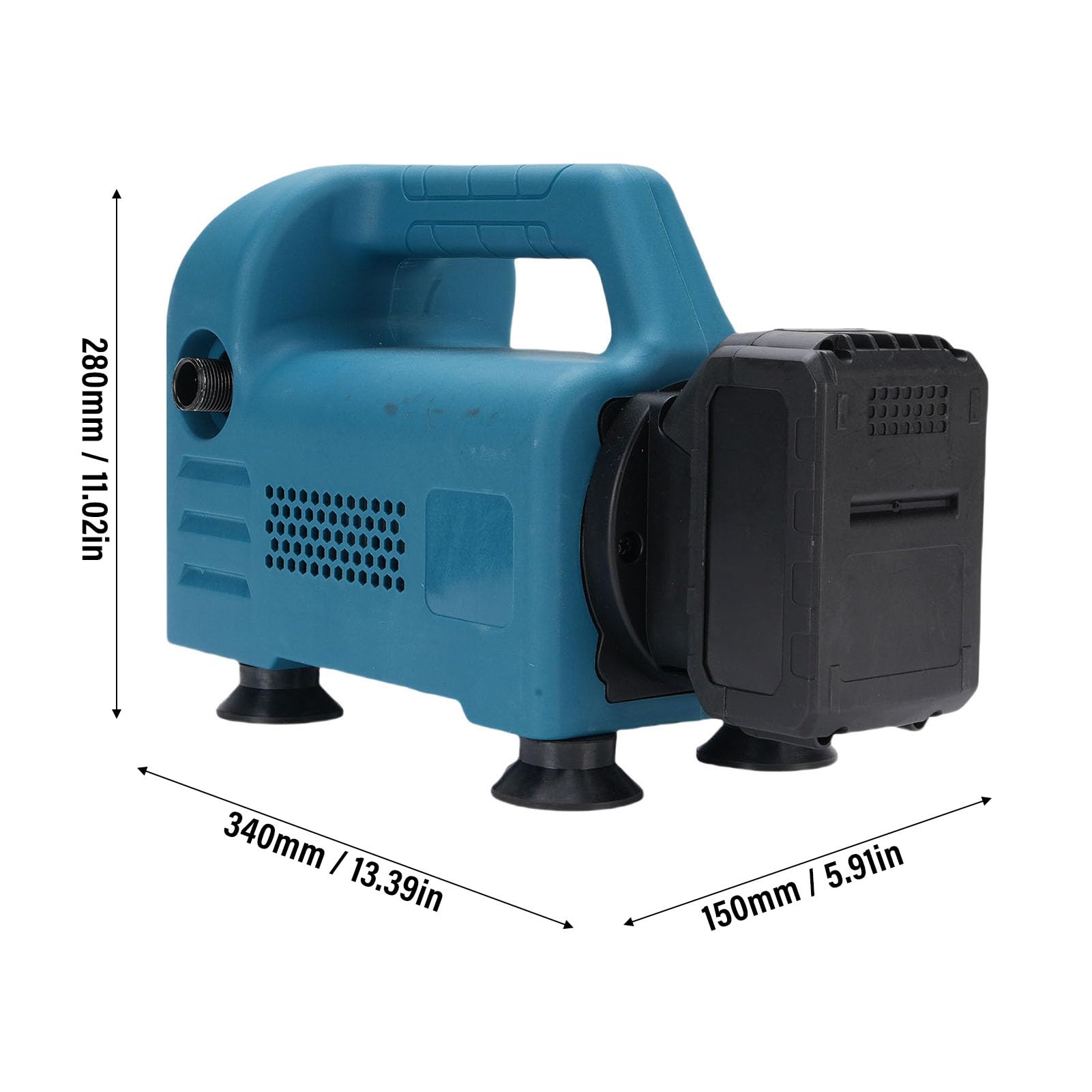 LiebeWH Lavadora de Coches Eléctrica 150bar, Motor Sin Escobillas 2200W y Caudal 10L/min para Lavado de Coches y Riego de Plantas (Enchufe de la UE)