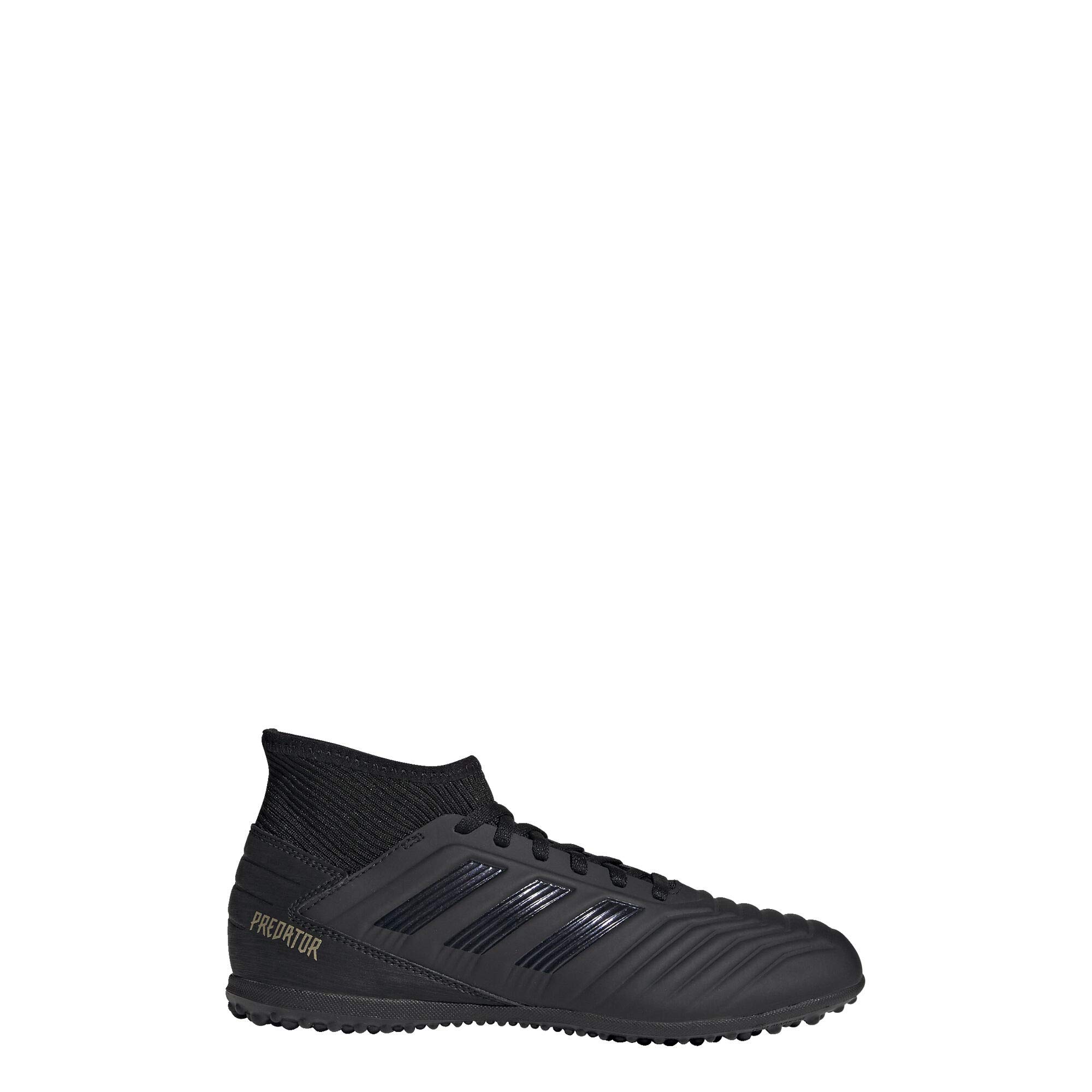adidas Turf Predator 19.3 Soccer Shoe (unisex-child) Black/Black/Gold Metallic 11 Little Kid