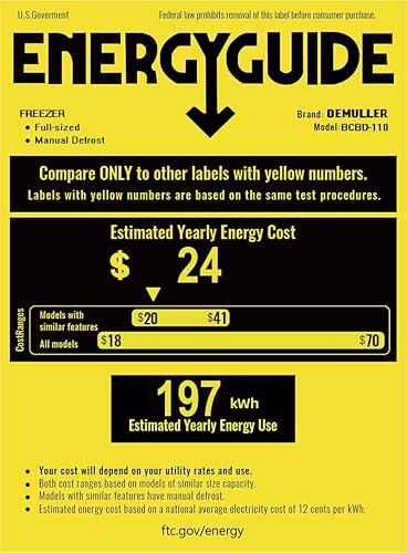Miniatura 10 de DEMULLER Congelador de pecho de 5.0 pies cúbicos de temperatura ultrabaja (hasta -12-50 ) con dos cestas extraíbles, visualización precisa de la
