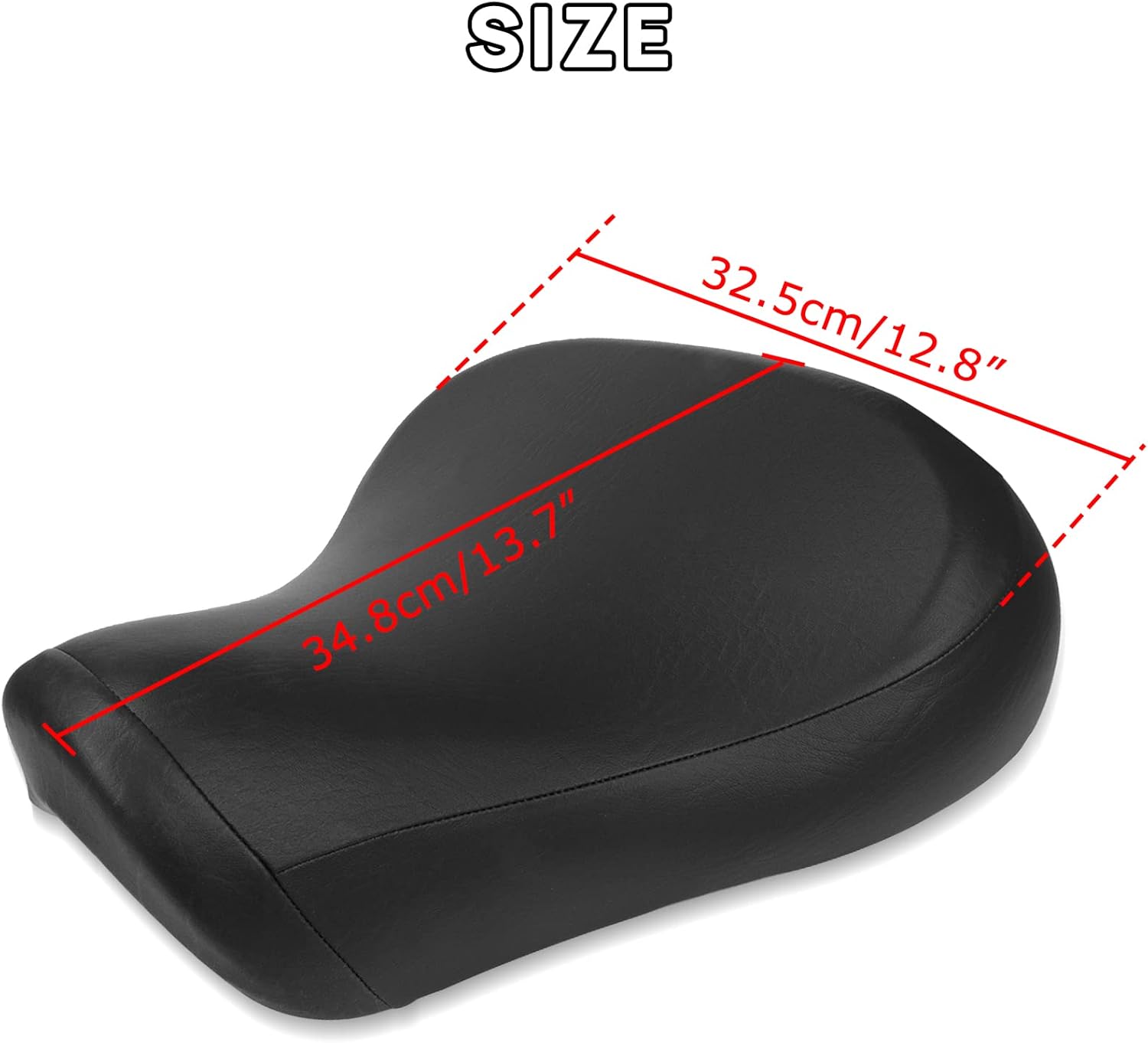 Sportster Driver Seat, PSLER Motorcycle Front Rider Driver Solo Seat Cushion for Sportster 883 1200 72 48 1983-2003, Smooth