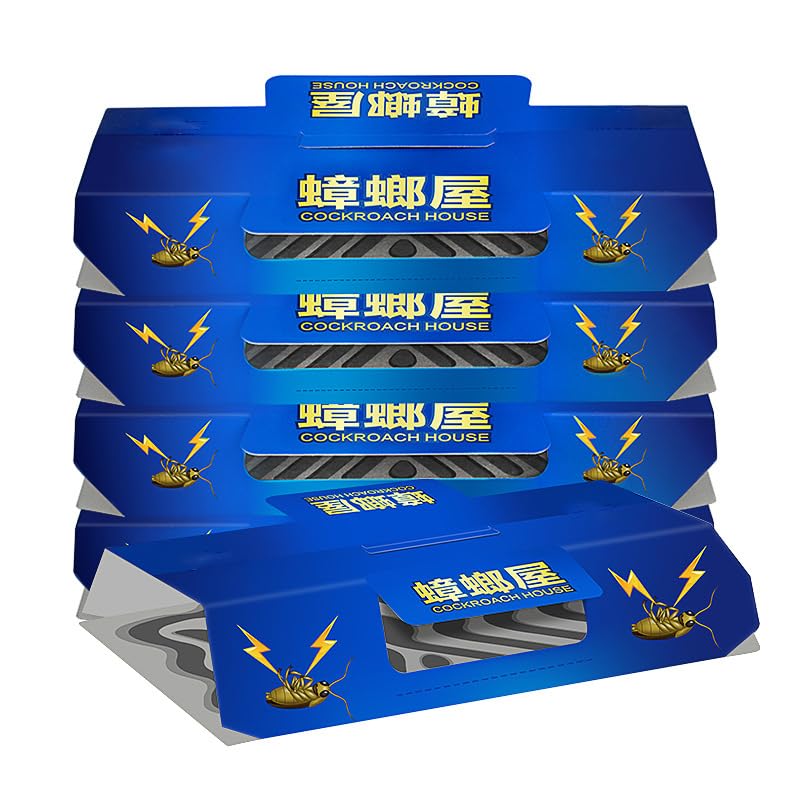Cockroach Traps, Cockroach Catcher, 10 Pcs Professional Powerful Professional Cockroach Trap, Sticky Cockroach Trap, Non-Toxic Cockroach Catcher, Eco-Friendly, Safe for Children & Pets