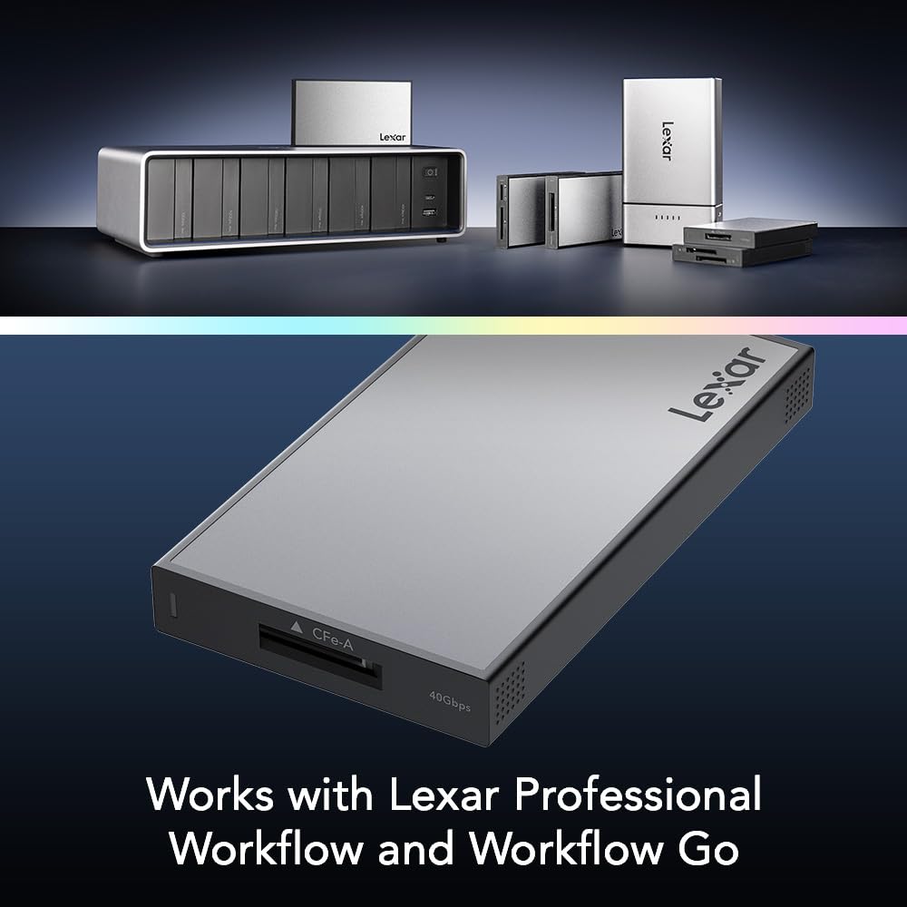 LEXAR Workflow Pro Reader Lecteur de Carte CFexpress 4.0 Type A USB 4 | Provenza Francia. Embalaje seguro. Viene con Factura, incluido IVA.