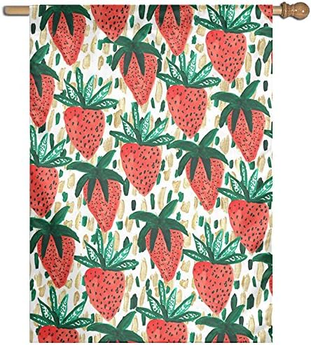 Strawberry Patterns Garden Flag House Banner Gifts Nativity Decorative Flag For Party Yard Home Outdoor Decor Be Merry