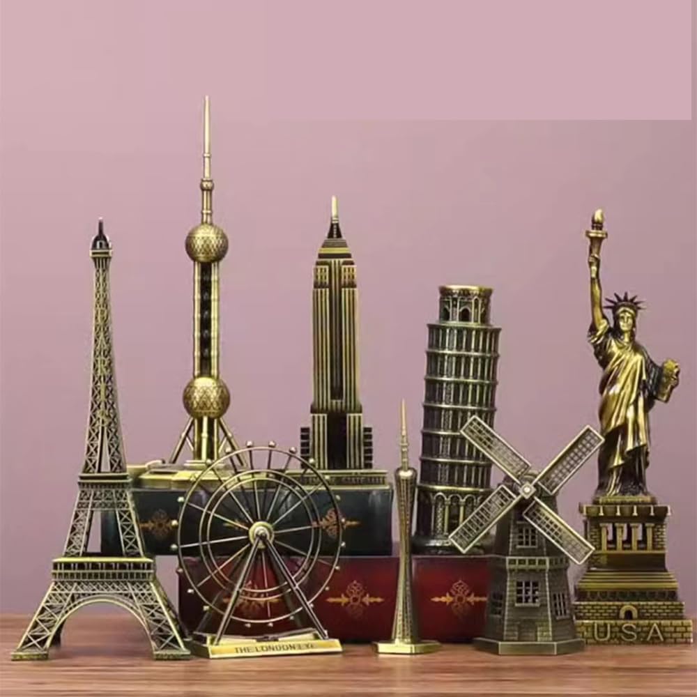 Amazon.co.jp: QIUEER 世界的な建物模型 有名な建物 置物モデル