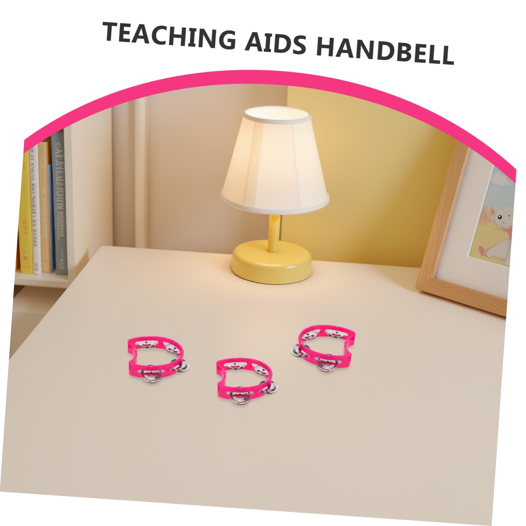 12 Piezas Panderetas de Plástico con Cascabeles Instrumentos de Percusión para Adultos Diseño Ergonómico para Manos Pequeñas para Clases de Música Festivales y Actividades Grupales