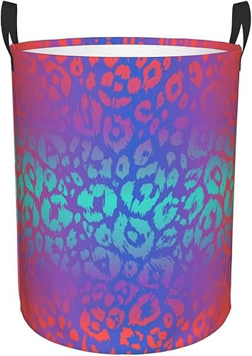 AFHYZY Cesta de lavandería plegable grande con asas, cesta de almacenamiento redonda de fácil transporte, canasta de ropa sucia, cesta de manta para