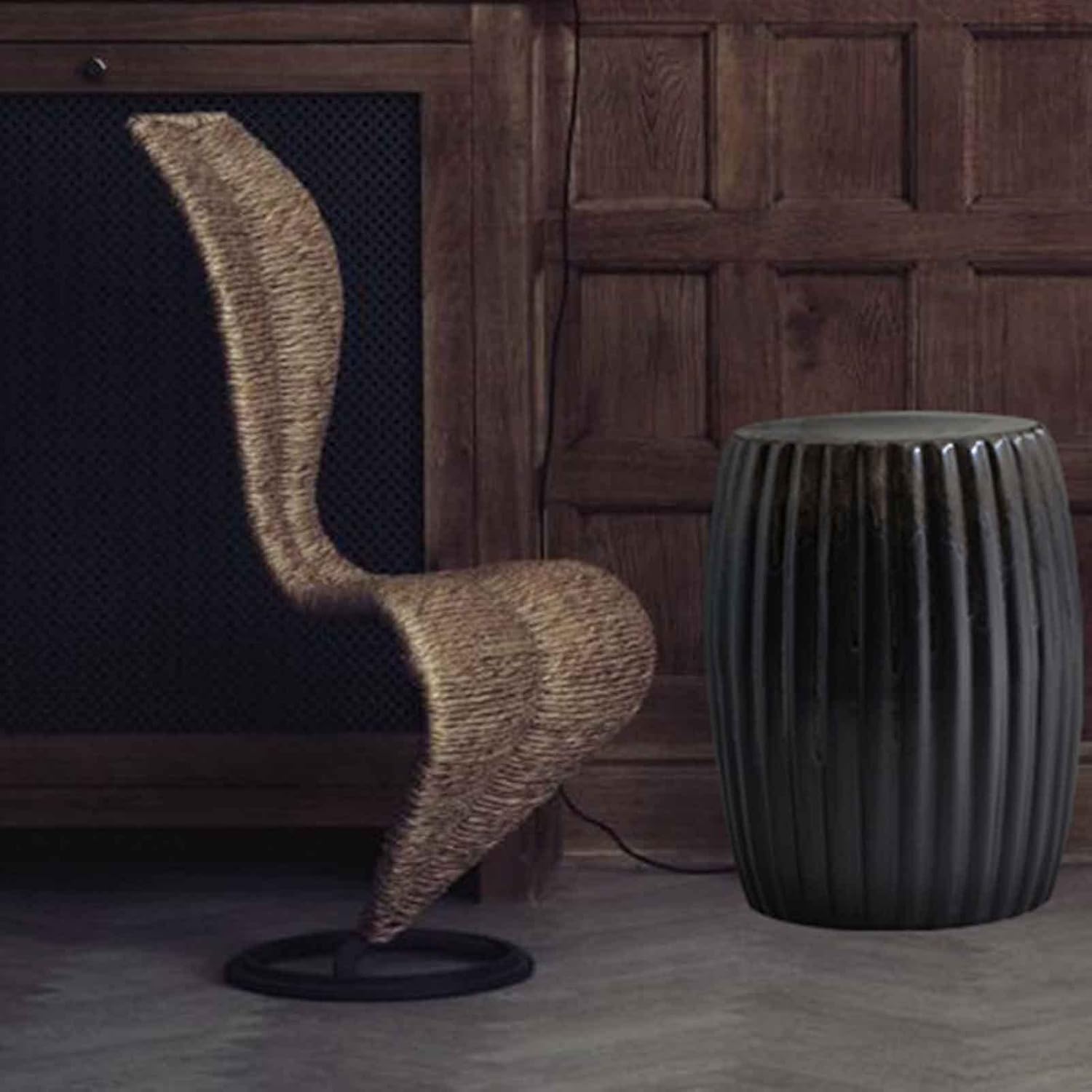 Decorative garden stools, Ceramic Drum Stool, Round Hand-made Gradient Color Pier, Sofa Side Table, Shoe Changing Stool and Dressing Stool.(F)