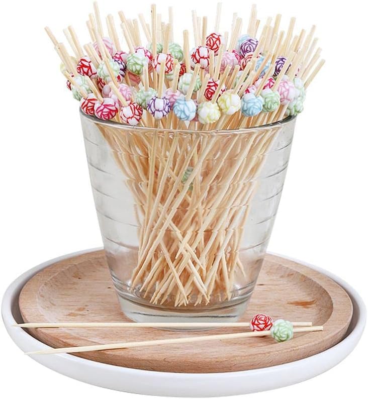 Butterfly Disposable Bamboo Skewers Bamboo Appetizer Skewers, Cocktail of Fruit Sticks Appetizer Sandwich Dessert Long Toothpicks for Birthday Party Restaurant Food Decoration (butterfly)