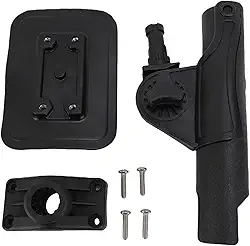Suporte de Vara de Pesca, Suporte de Vara de Caiaque, Poste de Barco 360 Graus Ajustável Com Base Fixa Segura para Barco Inflável, Equipamento de Pesca de Caiaque