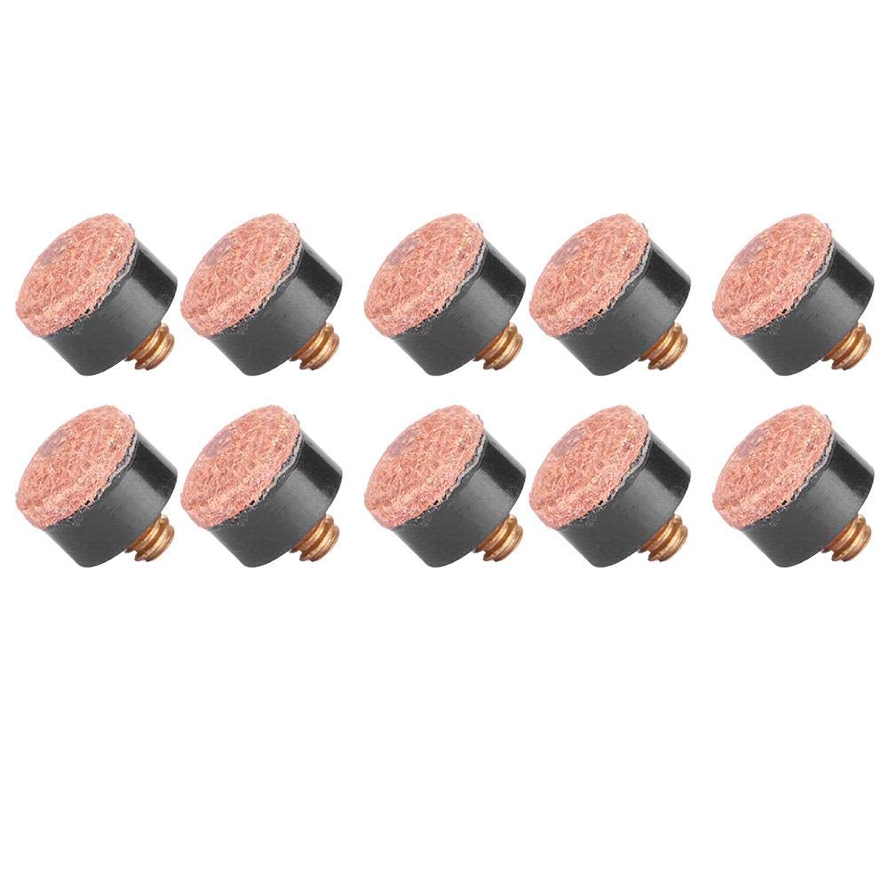 Dioche 10 Piezas Puntas de Taco de Billar, Cochecito de Billar, Piezas de Repuesto de Punta(11mm)