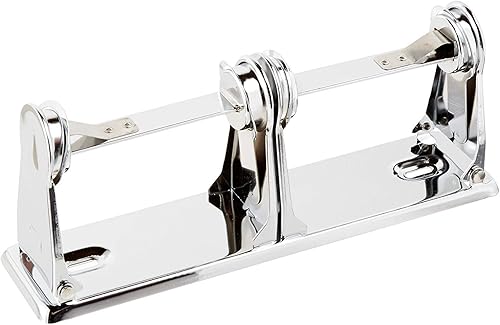 Winco TTH-2 Dispensador de papel higiénico de doble rollo, acero, mediano