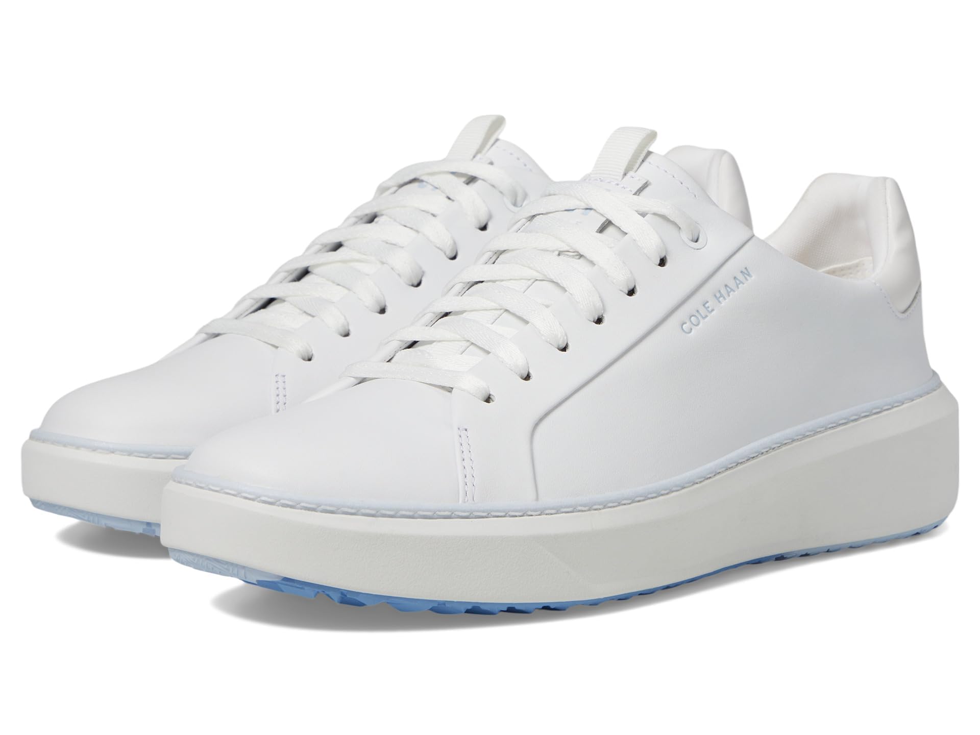 Cole Haan Women's Grandpro Topspin Golf Sneaker, White/Heather, 8