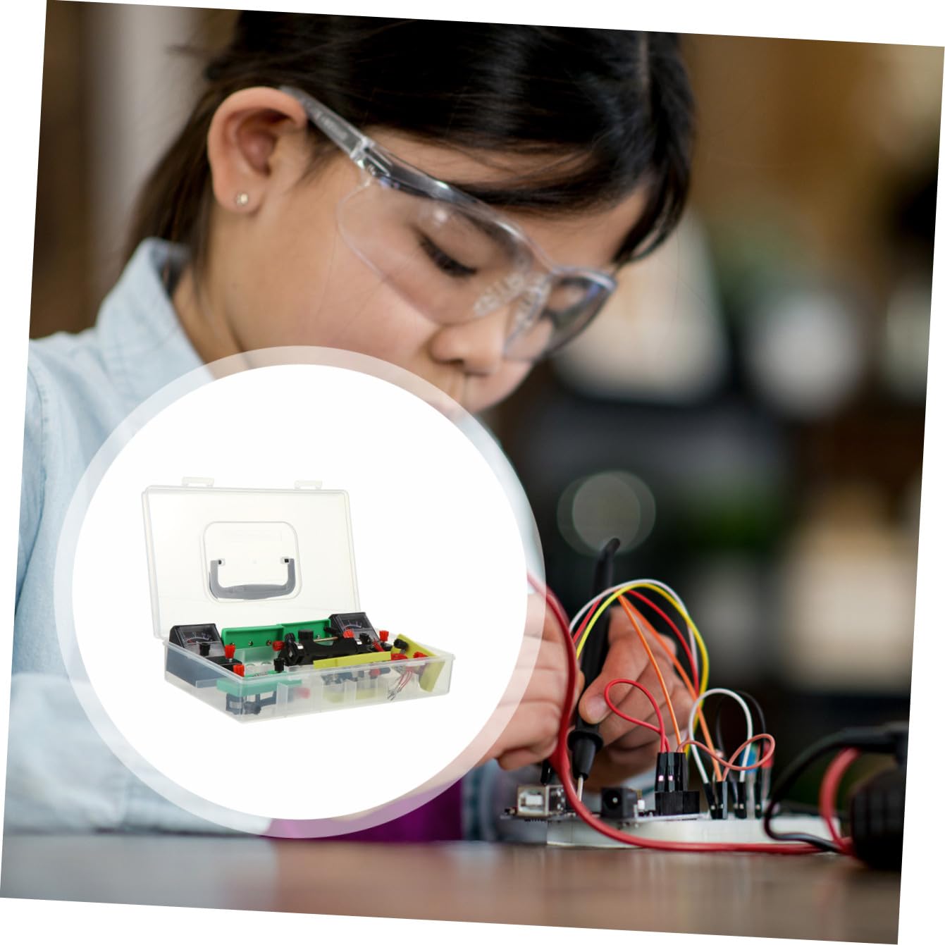 Didiseaon Kit de Experimentos de Electricidad para Secundaria Diseño Portátil y Material PVC para Aprendizaje Práctico de Física Color Aleatorio